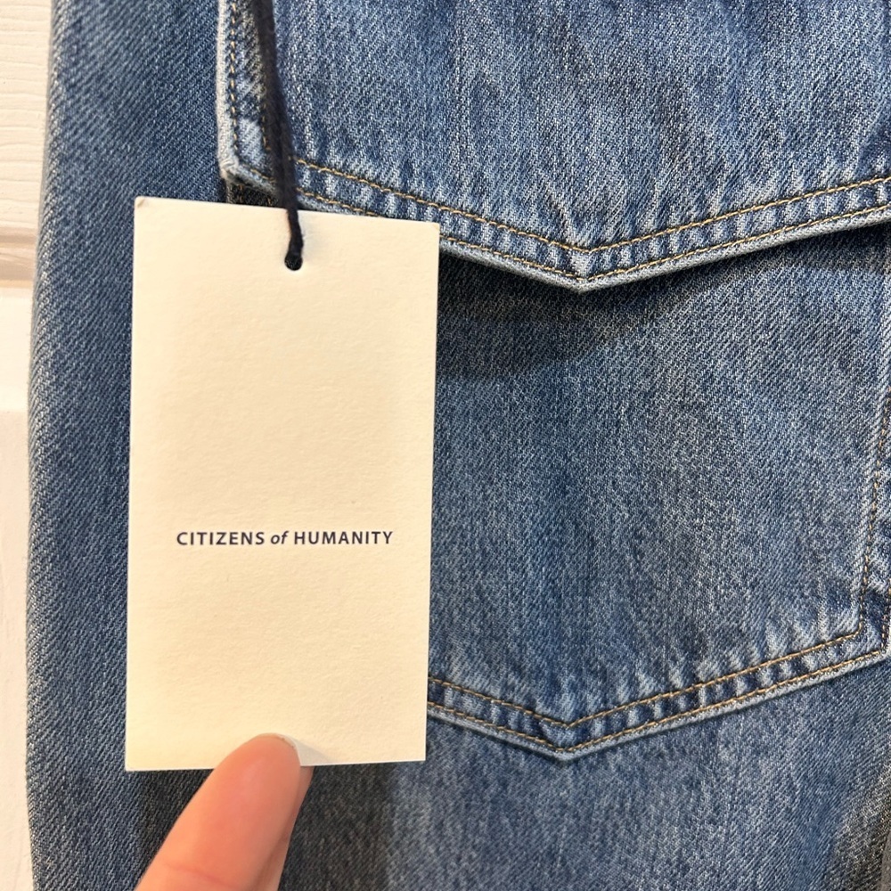 NWT Citizens Of Humanity Agni Utility Jeans Women Jogger Sz 27 Button Fly Barrel - Picture 6 of 15
